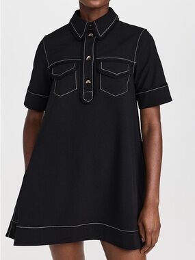 GANNI Crepe Sable Mini Dress